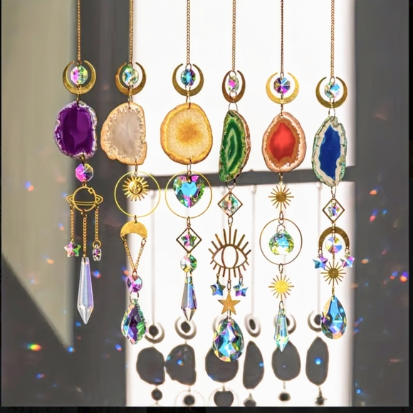 3 Rear View Mirror Ornament Indoor Outdoor Light Prism Rainbow Suncatcher - Picture 3 of 10